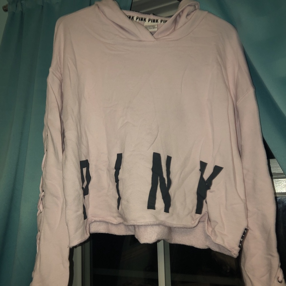 pale pink cropped sweatshirt